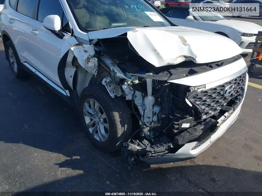 5NMS23AD0KH131664 2019 Hyundai Santa Fe Se