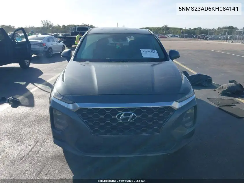 5NMS23AD6KH084141 2019 Hyundai Santa Fe Se