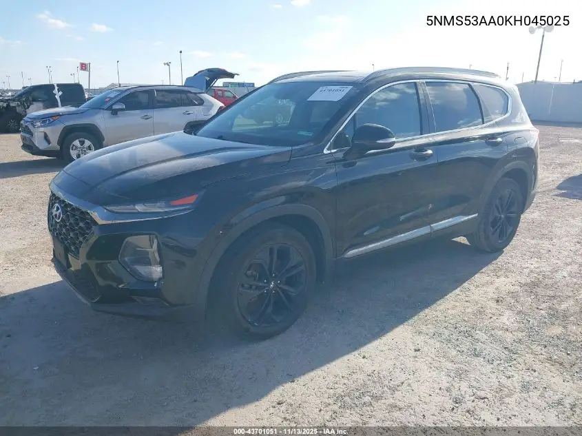 5NMS53AA0KH045025 2019 Hyundai Santa Fe Limited 2.0T