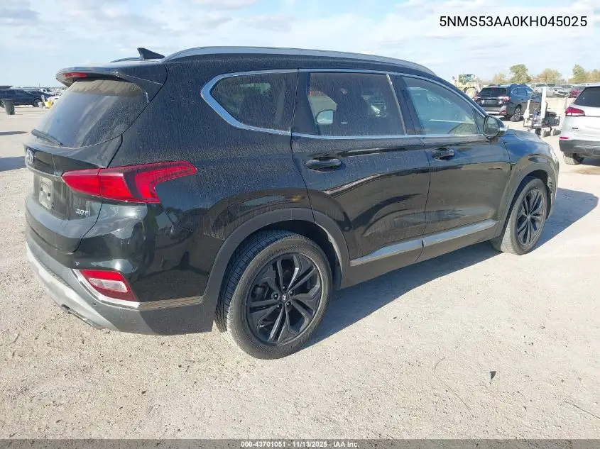 5NMS53AA0KH045025 2019 Hyundai Santa Fe Limited 2.0T