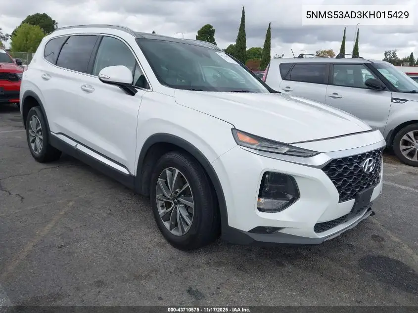 5NMS53AD3KH015429 2019 Hyundai Santa Fe Ultimate