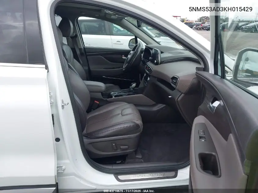 5NMS53AD3KH015429 2019 Hyundai Santa Fe Ultimate