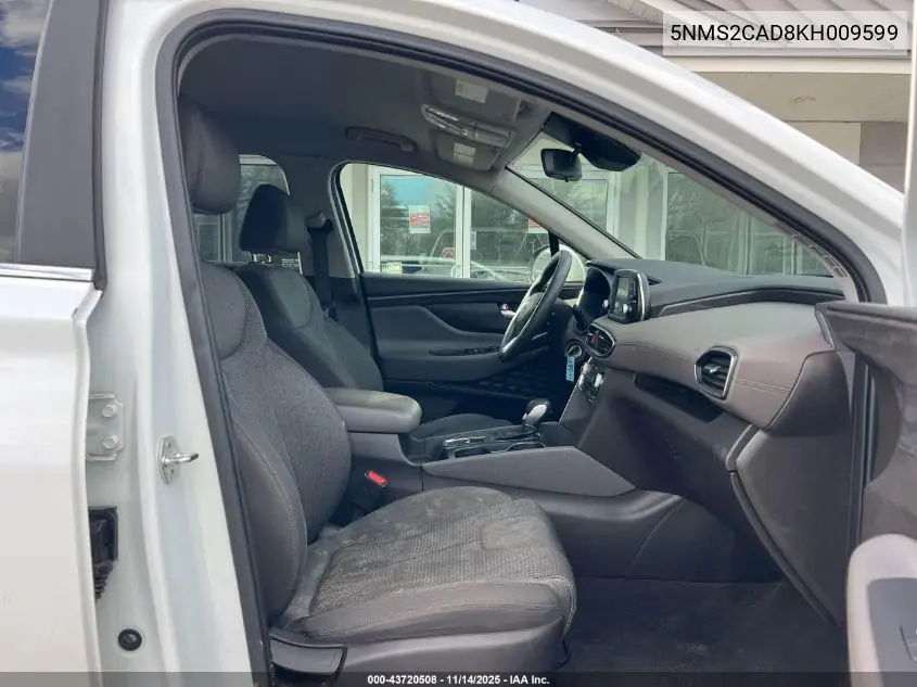 5NMS2CAD8KH009599 2019 Hyundai Santa Fe Se
