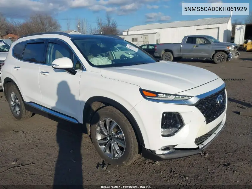 5NMS5CAD0KH061929 2019 Hyundai Santa Fe Ultimate