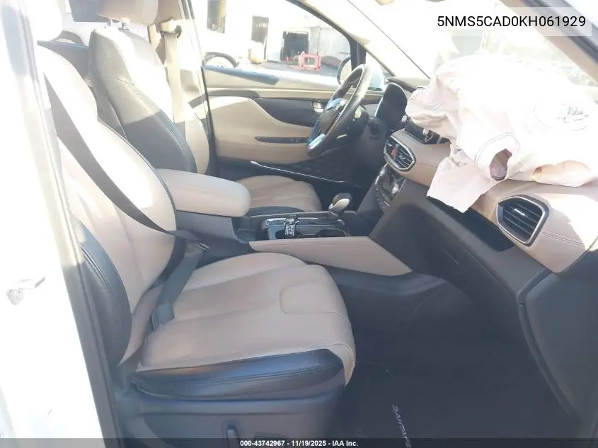 5NMS5CAD0KH061929 2019 Hyundai Santa Fe Ultimate