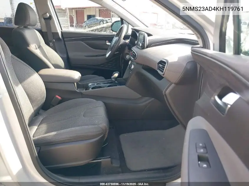 5NMS23AD4KH119761 2019 Hyundai Santa Fe Se