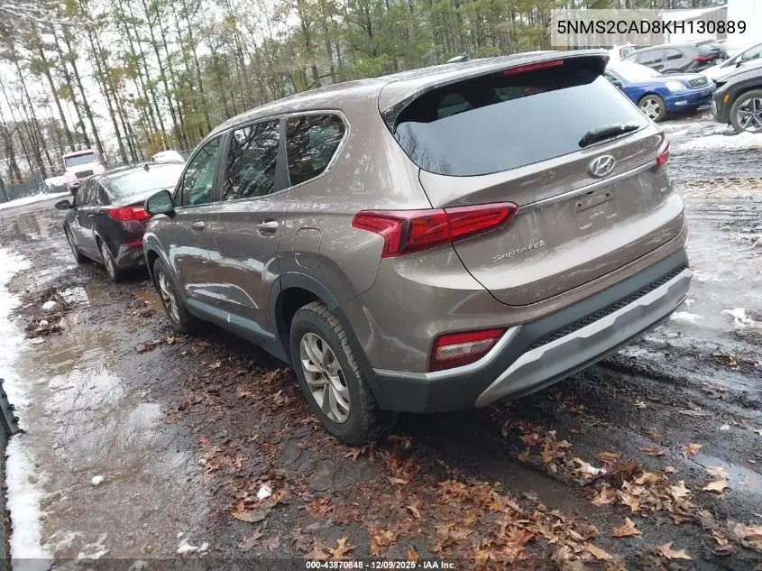 5NMS2CAD8KH130889 2019 Hyundai Santa Fe Se