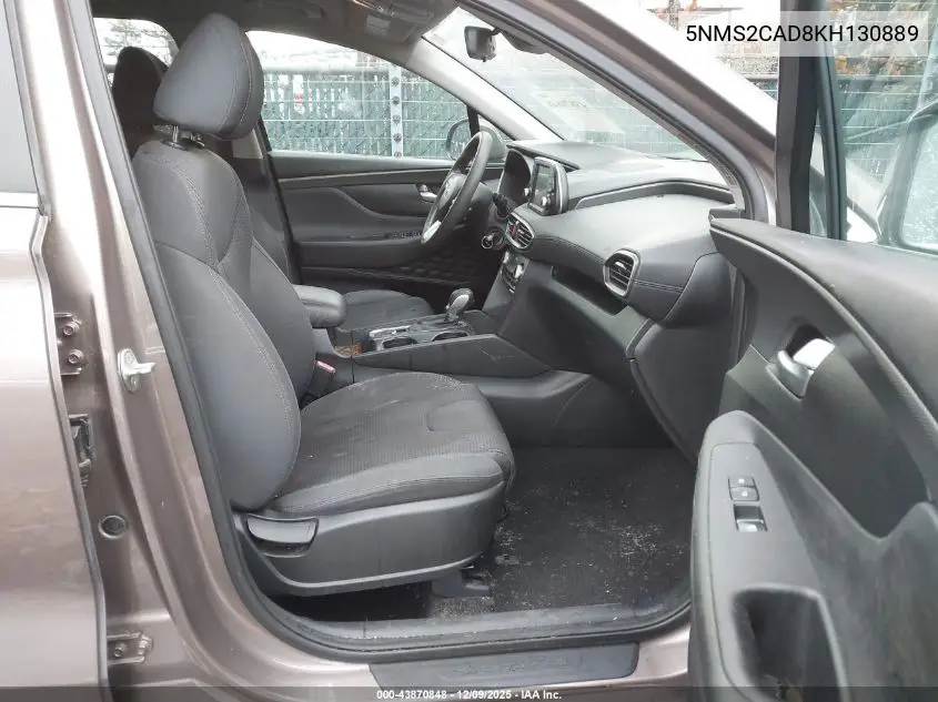 5NMS2CAD8KH130889 2019 Hyundai Santa Fe Se