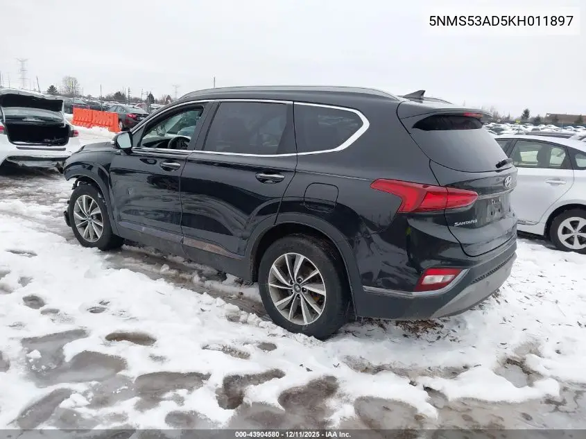 5NMS53AD5KH011897 2019 Hyundai Santa Fe Limited