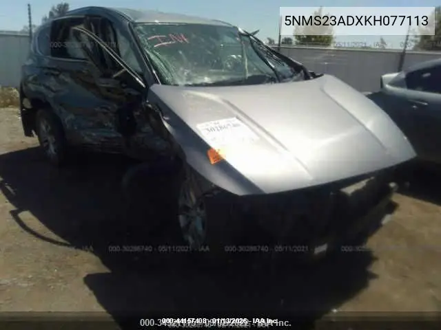 5NMS23ADXKH077113 2019 Hyundai Santa Fe Se
