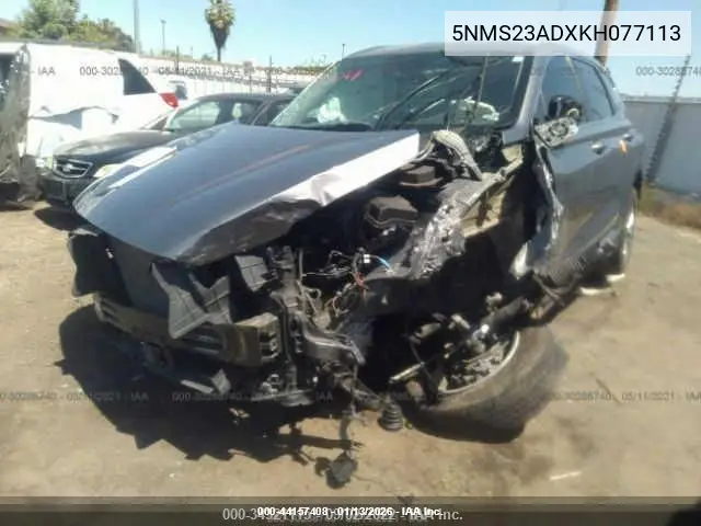 5NMS23ADXKH077113 2019 Hyundai Santa Fe Se