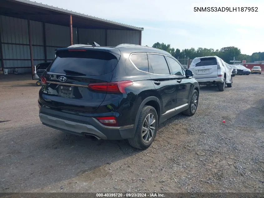 5NMS53AD9LH187952 2020 Hyundai Santa Fe Limited