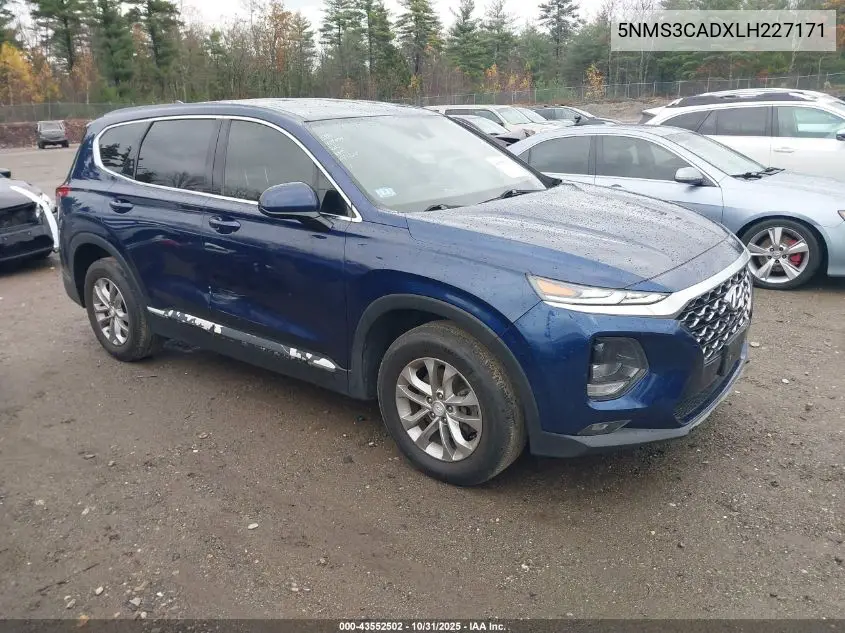 5NMS3CADXLH227171 2020 Hyundai Santa Fe Sel
