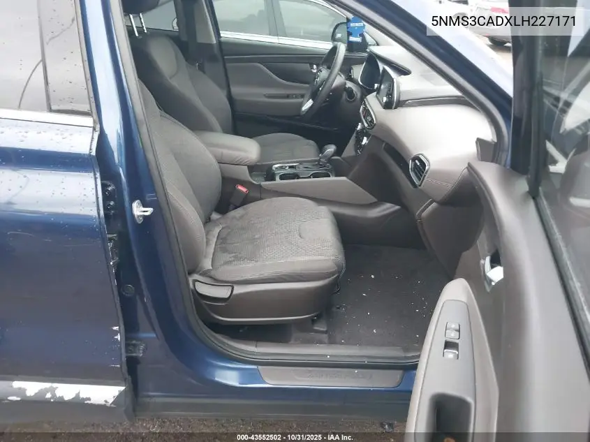 5NMS3CADXLH227171 2020 Hyundai Santa Fe Sel