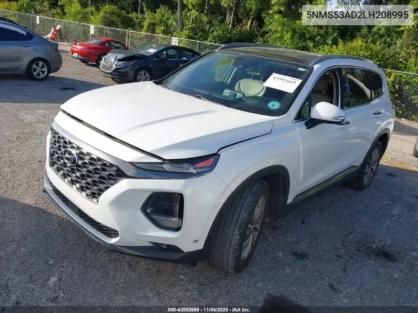 5NMS53AD2LH208995 2020 Hyundai Santa Fe Limited