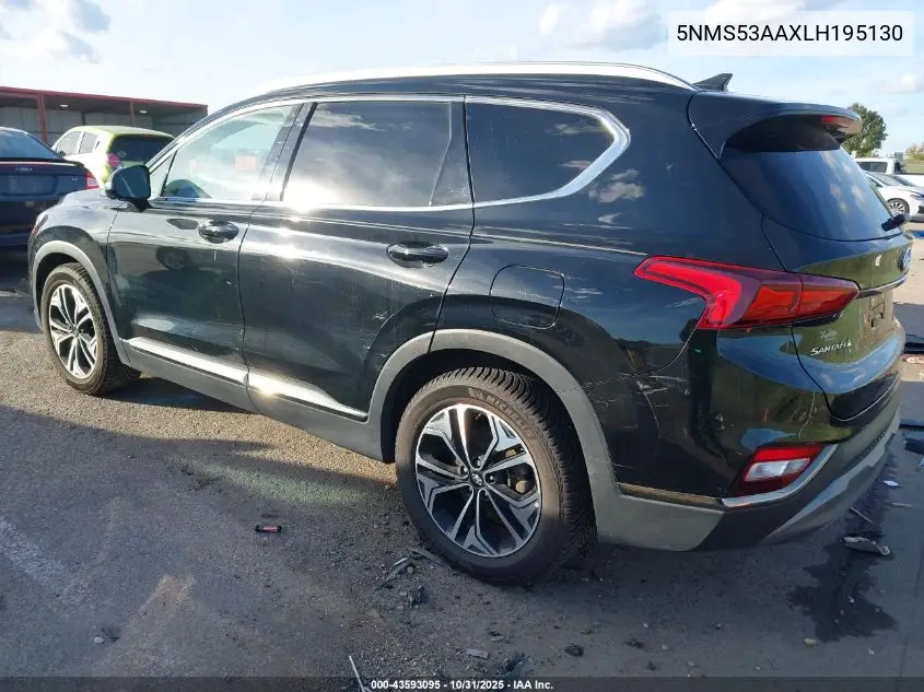 5NMS53AAXLH195130 2020 Hyundai Santa Fe Limited 2.0T