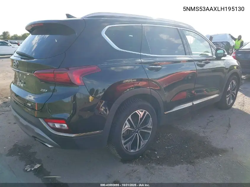 5NMS53AAXLH195130 2020 Hyundai Santa Fe Limited 2.0T
