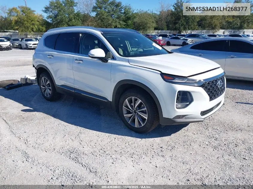 5NMS53AD1LH268377 2020 Hyundai Santa Fe Limited