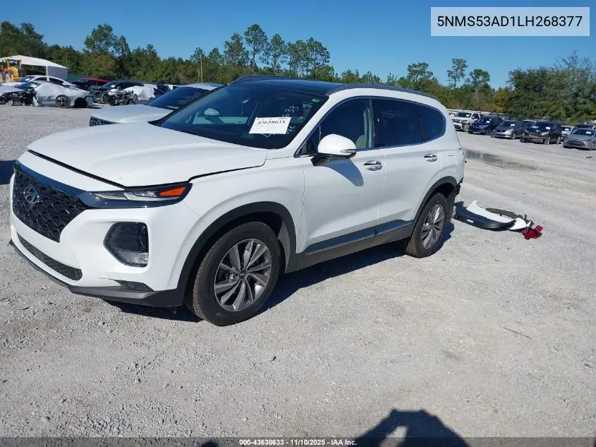 5NMS53AD1LH268377 2020 Hyundai Santa Fe Limited