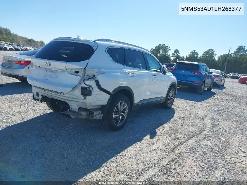 5NMS53AD1LH268377 2020 Hyundai Santa Fe Limited