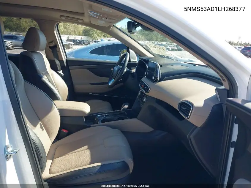 5NMS53AD1LH268377 2020 Hyundai Santa Fe Limited