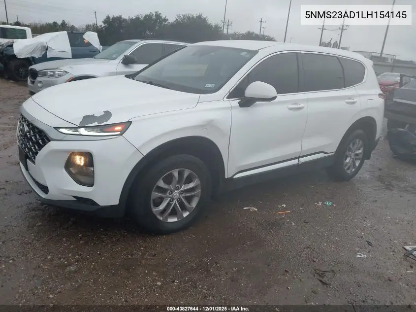 5NMS23AD1LH154145 2020 Hyundai Santa Fe Se