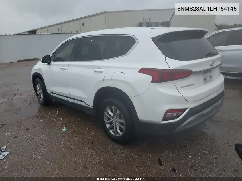 5NMS23AD1LH154145 2020 Hyundai Santa Fe Se