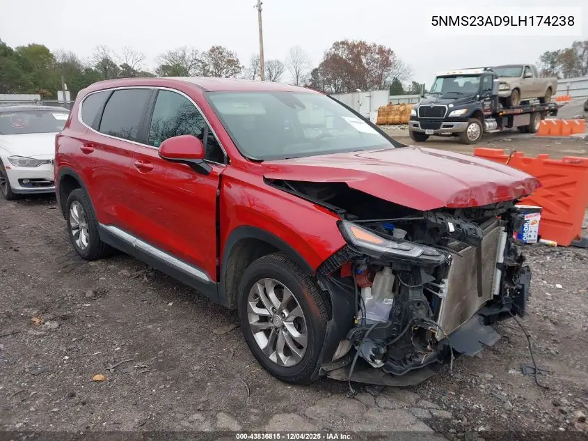 5NMS23AD9LH174238 2020 Hyundai Santa Fe Se