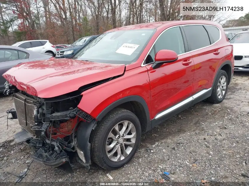 5NMS23AD9LH174238 2020 Hyundai Santa Fe Se