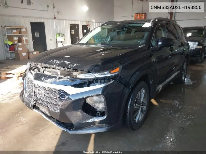 5NMS33AD2LH193856 2020 Hyundai Santa Fe Sel