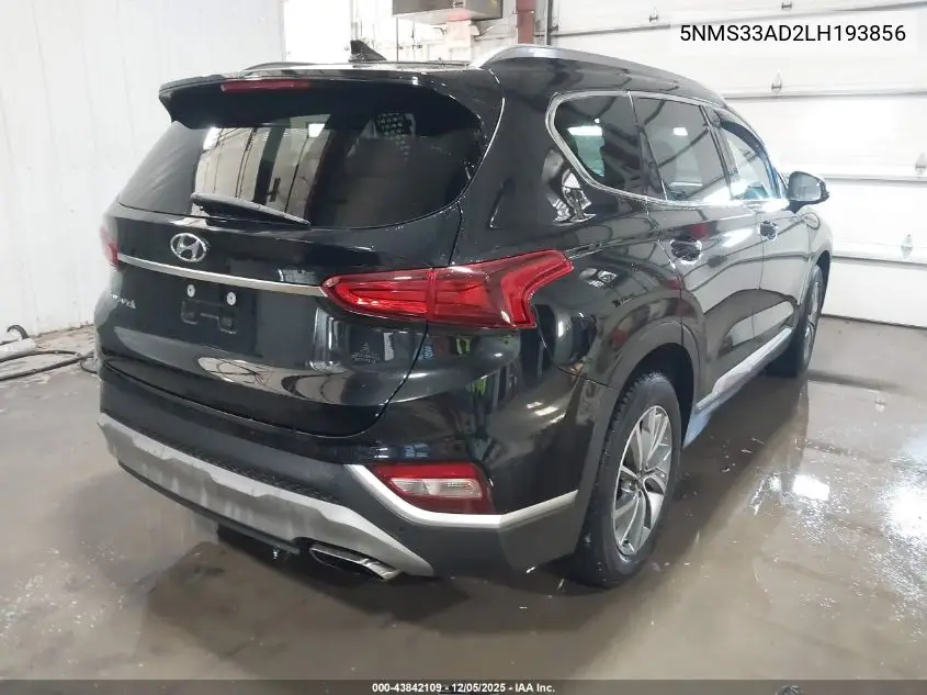 5NMS33AD2LH193856 2020 Hyundai Santa Fe Sel