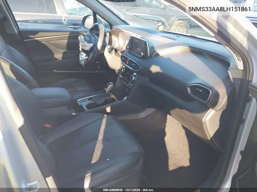 5NMS33AA8LH151861 2020 Hyundai Santa Fe Sel 2.0T