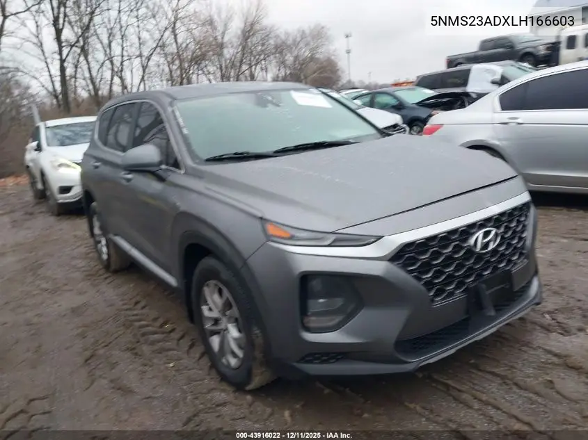 5NMS23ADXLH166603 2020 Hyundai Santa Fe Se