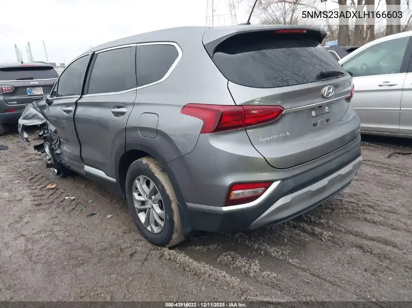 5NMS23ADXLH166603 2020 Hyundai Santa Fe Se