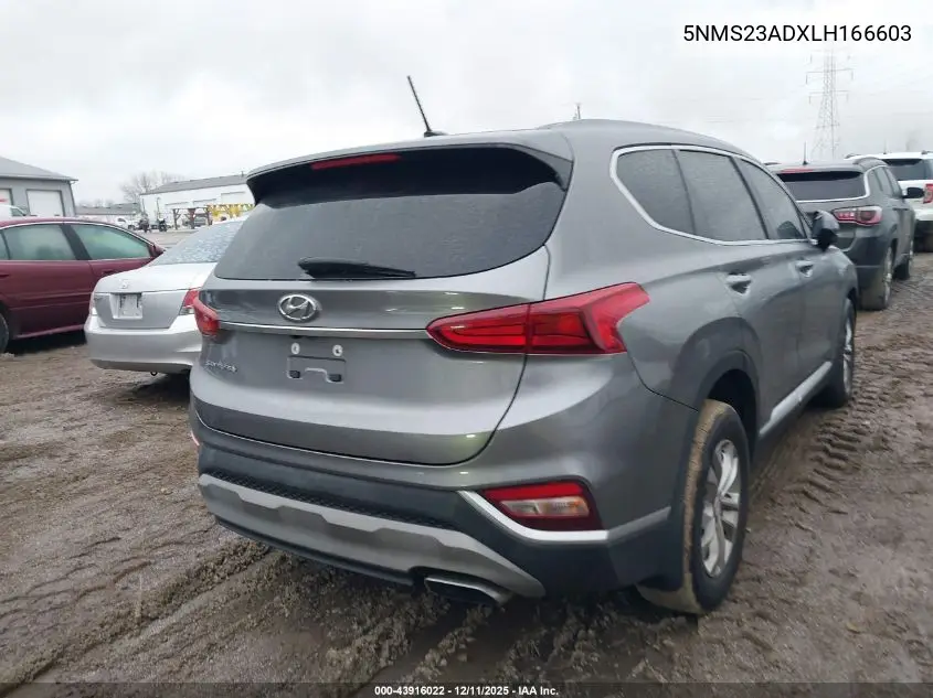 5NMS23ADXLH166603 2020 Hyundai Santa Fe Se