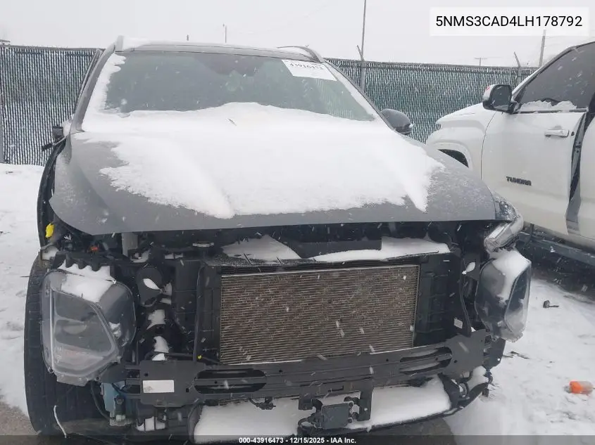 5NMS3CAD4LH178792 2020 Hyundai Santa Fe Sel