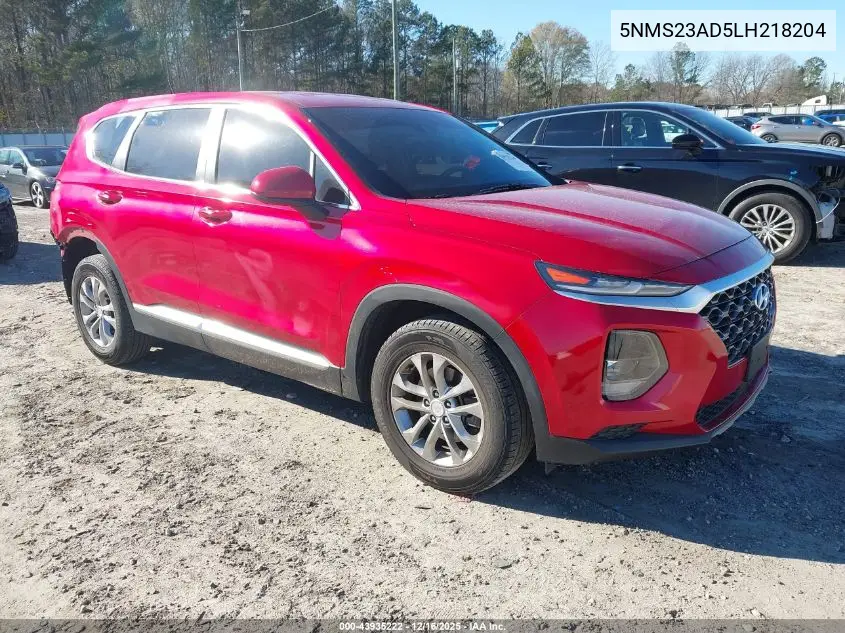 5NMS23AD5LH218204 2020 Hyundai Santa Fe Se