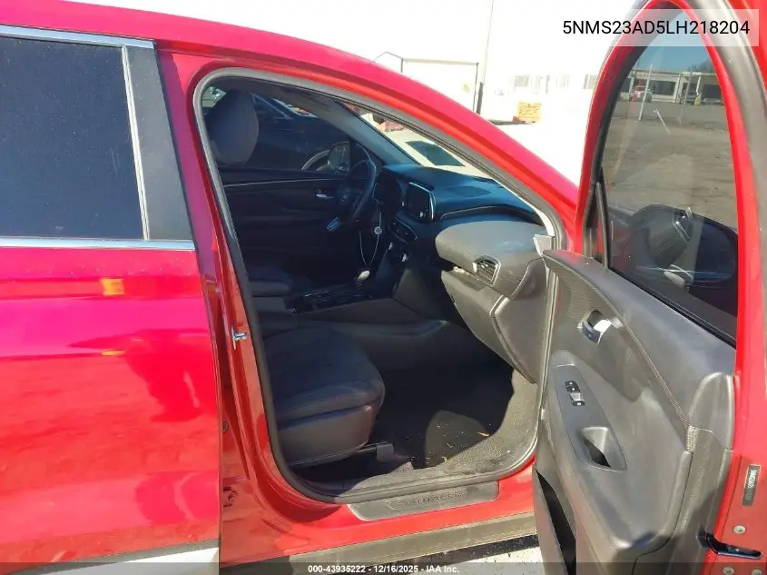 5NMS23AD5LH218204 2020 Hyundai Santa Fe Se