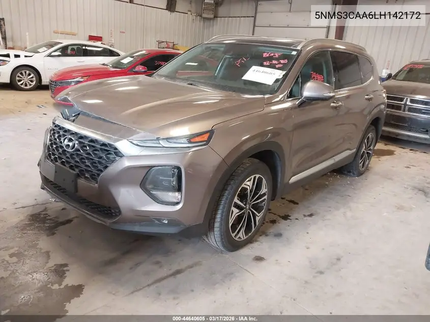 5NMS3CAA6LH142172 2020 Hyundai Santa Fe Sel 2.0T