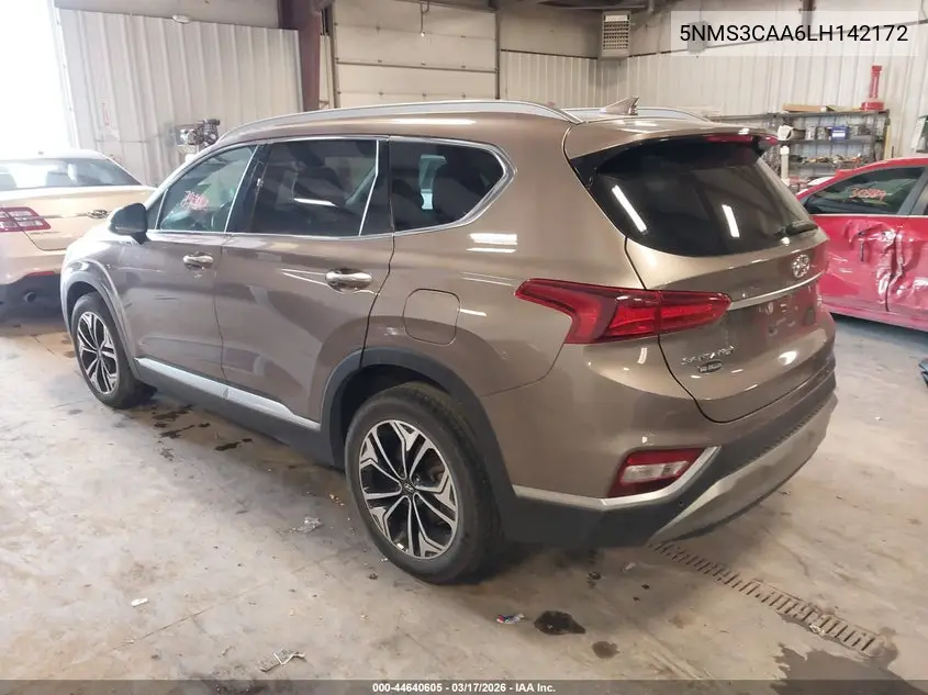 5NMS3CAA6LH142172 2020 Hyundai Santa Fe Sel 2.0T