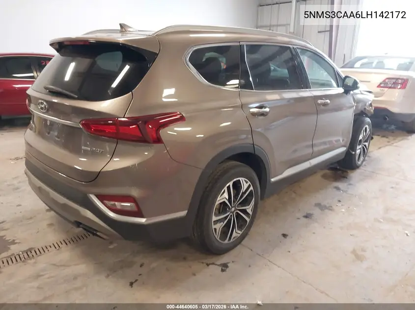5NMS3CAA6LH142172 2020 Hyundai Santa Fe Sel 2.0T