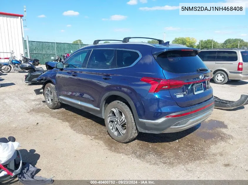 2022 Hyundai Santa Fe Sel VIN: 5NMS2DAJ1NH468408 Lot: 40400752