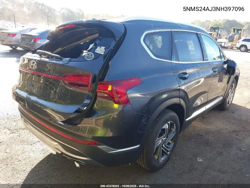 5NMS24AJ3NH397096 2022 Hyundai Santa Fe Sel
