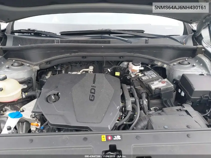 5NMS64AJ6NH430161 2022 Hyundai Santa Fe Sel
