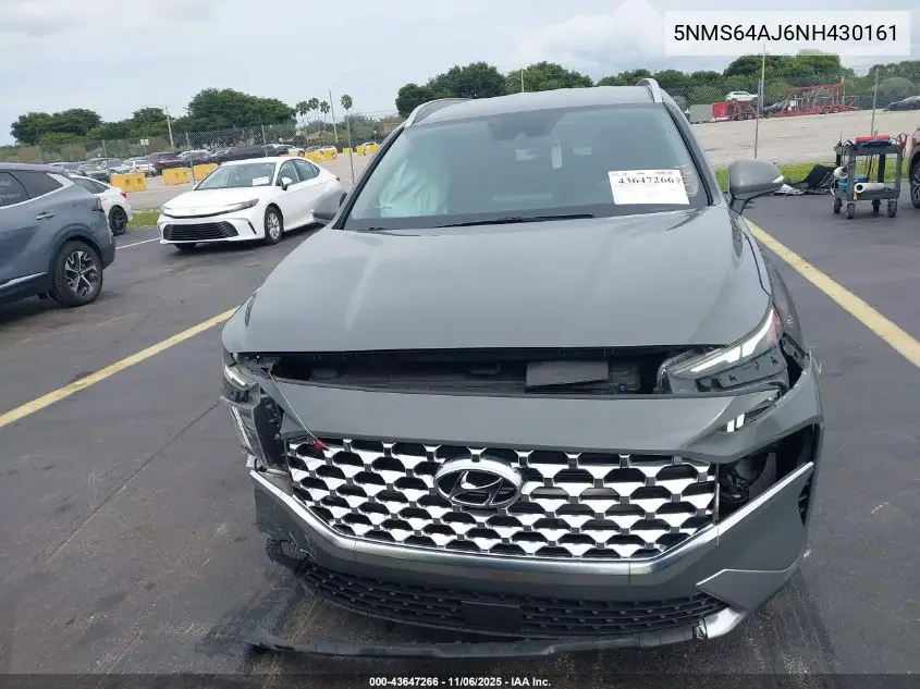 5NMS64AJ6NH430161 2022 Hyundai Santa Fe Sel