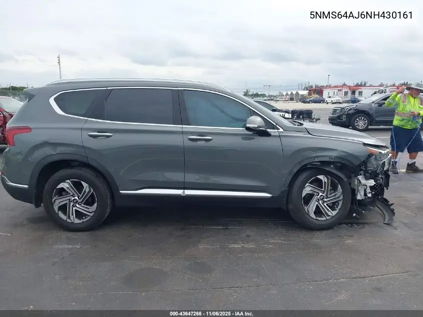 5NMS64AJ6NH430161 2022 Hyundai Santa Fe Sel