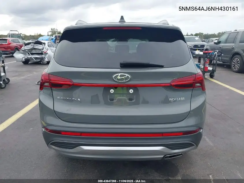 5NMS64AJ6NH430161 2022 Hyundai Santa Fe Sel