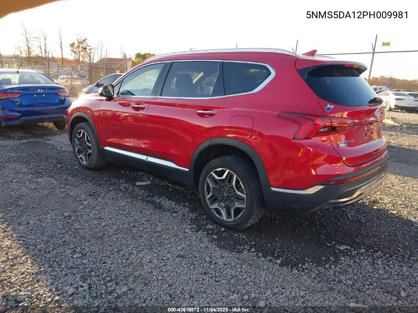 5NMS5DA12PH009981 2023 Hyundai Santa Fe Hybrid Limited