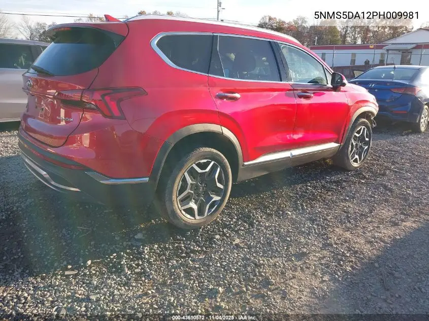 5NMS5DA12PH009981 2023 Hyundai Santa Fe Hybrid Limited