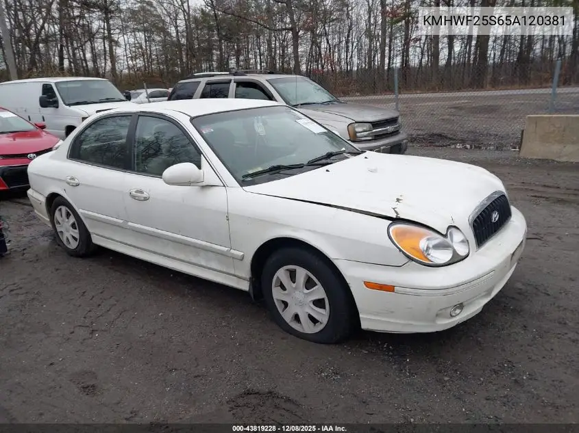 KMHWF25S65A120381 2005 Hyundai Sonata Gl